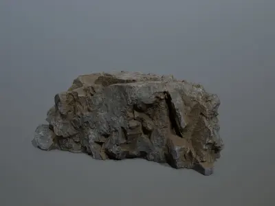 Mountain Low-poly 3D model 2