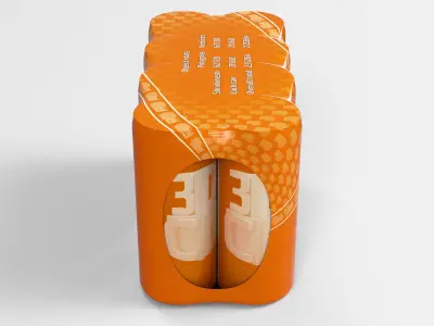 8 pack 330ml Sleek shrinkwrapped beverage cans 3D model