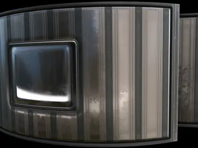 sci fi walls - modular Low-poly 3D model