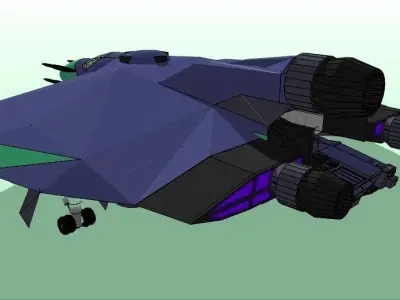 SQ Tamer - Multirole space corvette Conqueror class - parked 3D print model