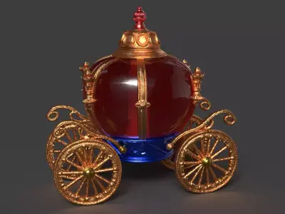 Chinese Ancient Carriage Figure  3D model