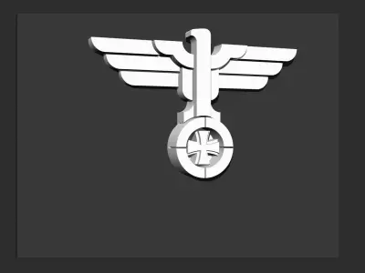 Reichsadler 2013  -  Wandrelief  -  Wall relief Low-poly 3D model