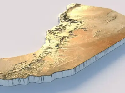 Somaliland Terrain Country 3D model