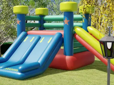 Playground Amusement Park  Low-poly 3D model