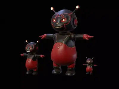 Minirobotic7 Low-poly 3D model