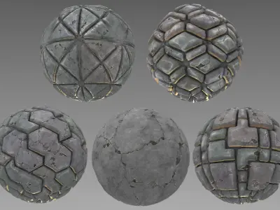 Pavement - Stylised PBR Texture - Material  3D model