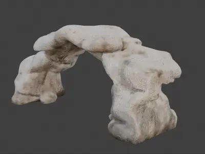 Stone arches   archway    crosscut 3D model