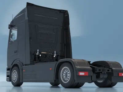  Electric Semi Truck Cab 2024 Black 