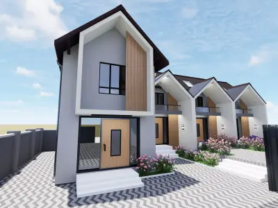 Modern Houses cottage 3D model