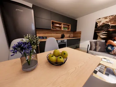 modern mobile home tiny house vacation house on 32m2 ZARA 32 Low-poly 3D model