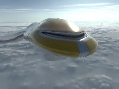 Courier Spaceship 3D model