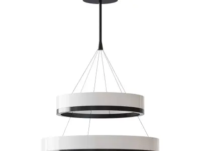 Pendant lamp Double Circle diameter 44 3D model