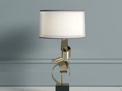 John Richard Brass Curls Lamp 3D model