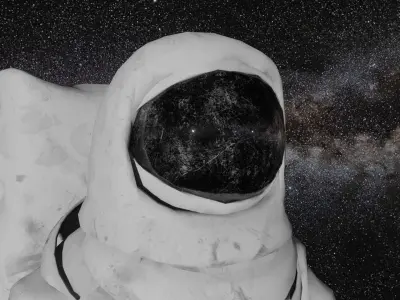 rocketman space guy suit Low-poly 3D model