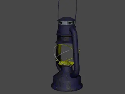 old gas lamp 3D model