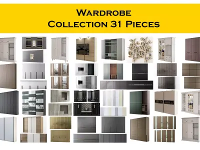 Wardrobe Collection 31 Pieces 3d model 3D model