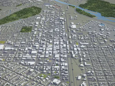 Billings - City 3D Model Low-poly 3D model