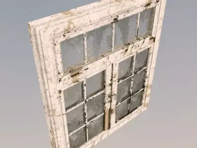 Old dirty window 3D model