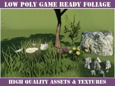 Game Foliage - Low Poly Environment Assets 3D model