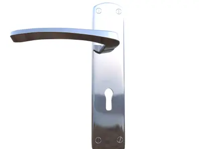 Silver Door Handle Free low-poly 3D model