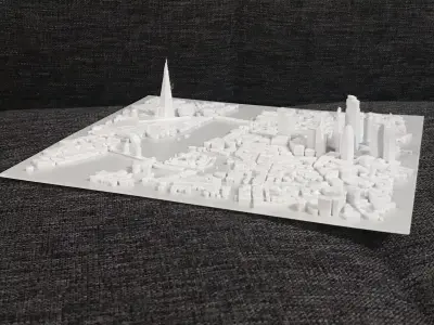 LONDON CITY - Miniature 3D Map 3D print model