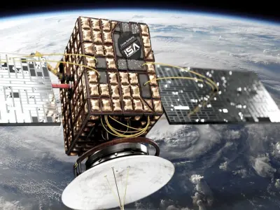 Post Apocalyptic Sci-fi  Damaged Satellite 3D model