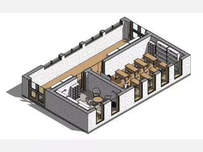 The audience or classroom - Revit 3D model