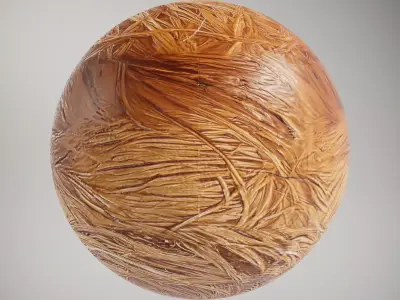 Bamboo Weave Light Natural HQ PBR Textures Set Texture