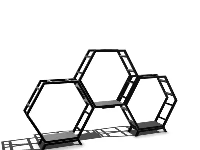 Modular Wheel Display Hex Pattern 3D print model