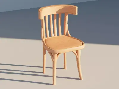 Bentwood Cafe Chair 3D Model Low-poly 3D model