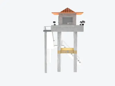 Looktout Tower - Whatch Tower - Lowpoly Low-poly 3D model