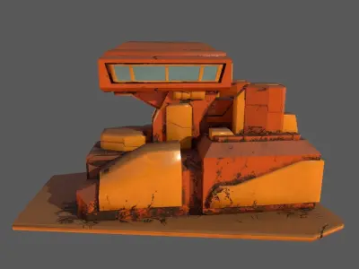 SCI FI BUILD Low-poly 3D model