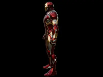 Iron Man Mark 46 - Fully Textured and Rigged 3D model 3D model