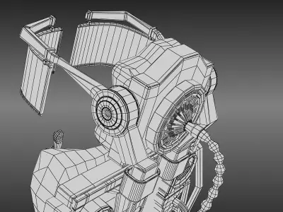 SCI FI armchair Low-poly 3D model