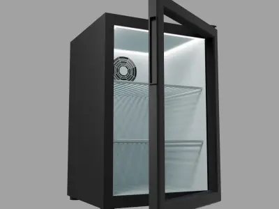 Small Fridge Low-poly 3D model