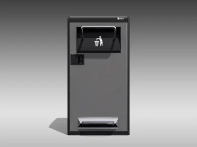 Bigbelly HC5 Single Station Low-poly 3D model