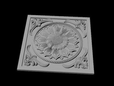 rosette dekor 3D model 46