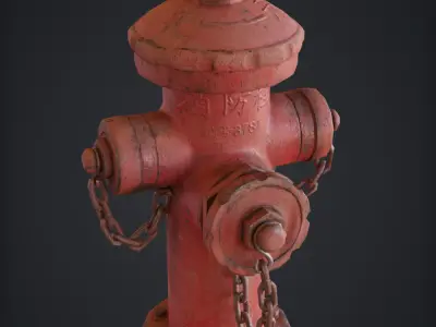 Fire Hydrant - Chinese Style Design Low-poly 3D model