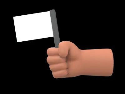 Surrender Icon v1 004 Low-poly 3D model