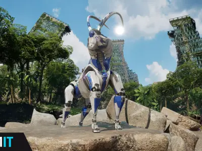 SciFi Goat Low-poly 3D model