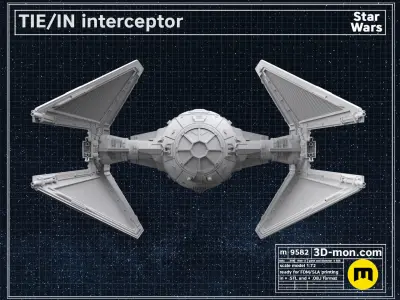 TIE IN interceptor 3D print model