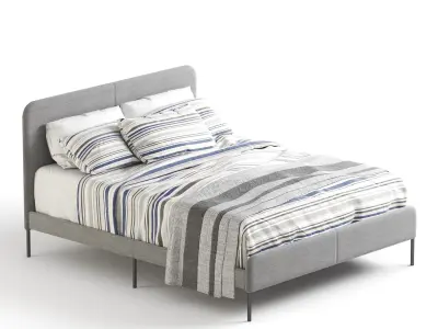 SLATTUM Upholstered bed  3D model