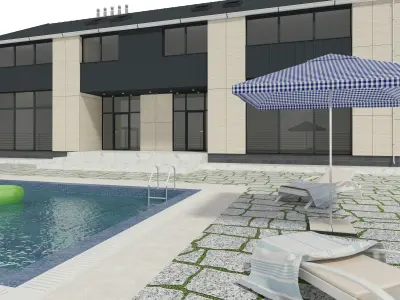 Villa House Building 3D model