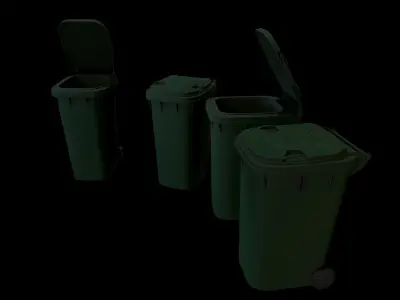Trash Bin - Gest Low-poly 3D model