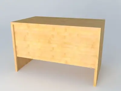 Desk Doors HBIU 120 BRW Milano Oak 3D model