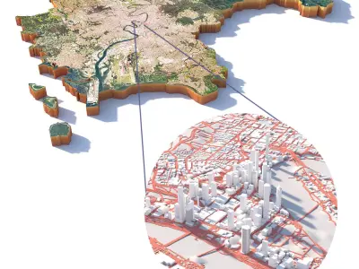 Brisbane City in Australia 3D model