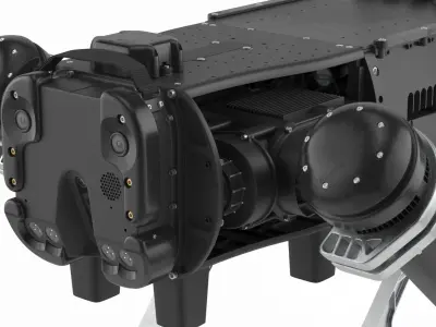  Modular Quadruped Robotic Vehicle Black Silver 