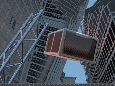 Broken city - city ruins -  rubble city 3Dmodel 3D model
