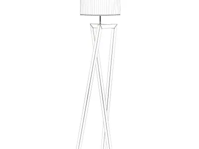 Wooden Floor Lamp 3D Model 3D model