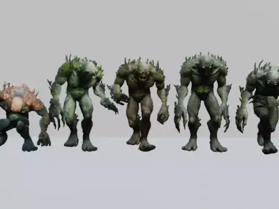 Swamp Monster 3D Model Pack 3D model